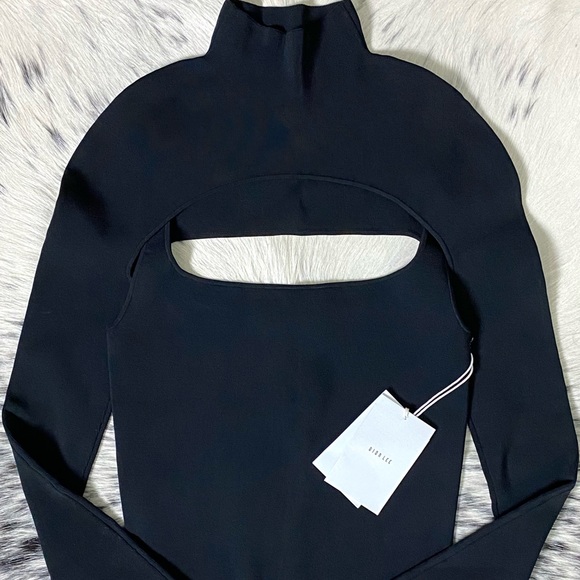 DION LEE “STIRRUP” MINI DRESS, SZ US/2 XS BLACK NWT! - Picture 2 of 16